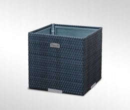 Donica ogrodowa technorattanowa 46x46x46 ZIELONA