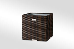 Donica ogrodowa technorattanowa 46x46x46 MIX BRAZ