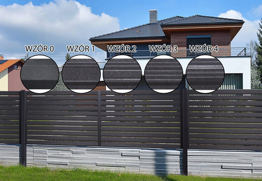 Przęsło ogrodzeniowe poziome 200x120 antracyt RAL7016